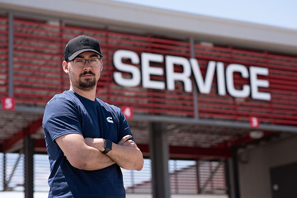 service technician at sales and service location