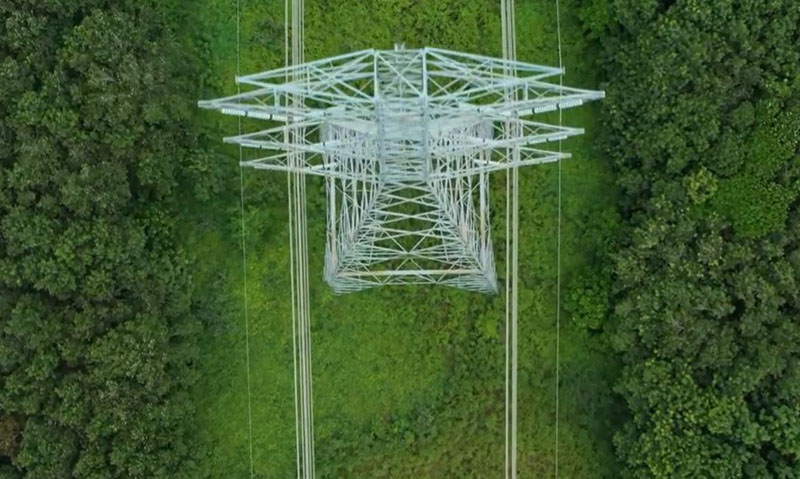 electric tower overhead