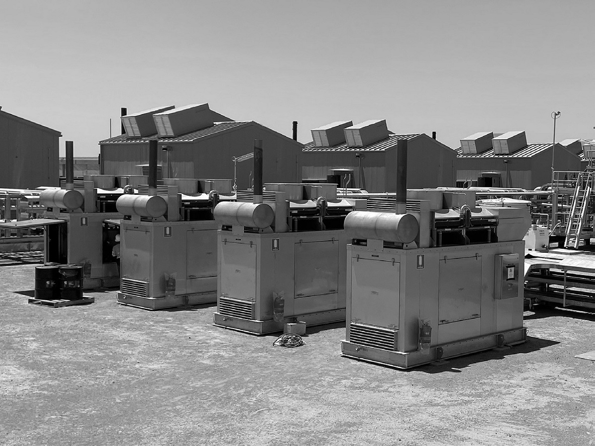 The four KTA19GC power modules in their location at the Wandoan site.