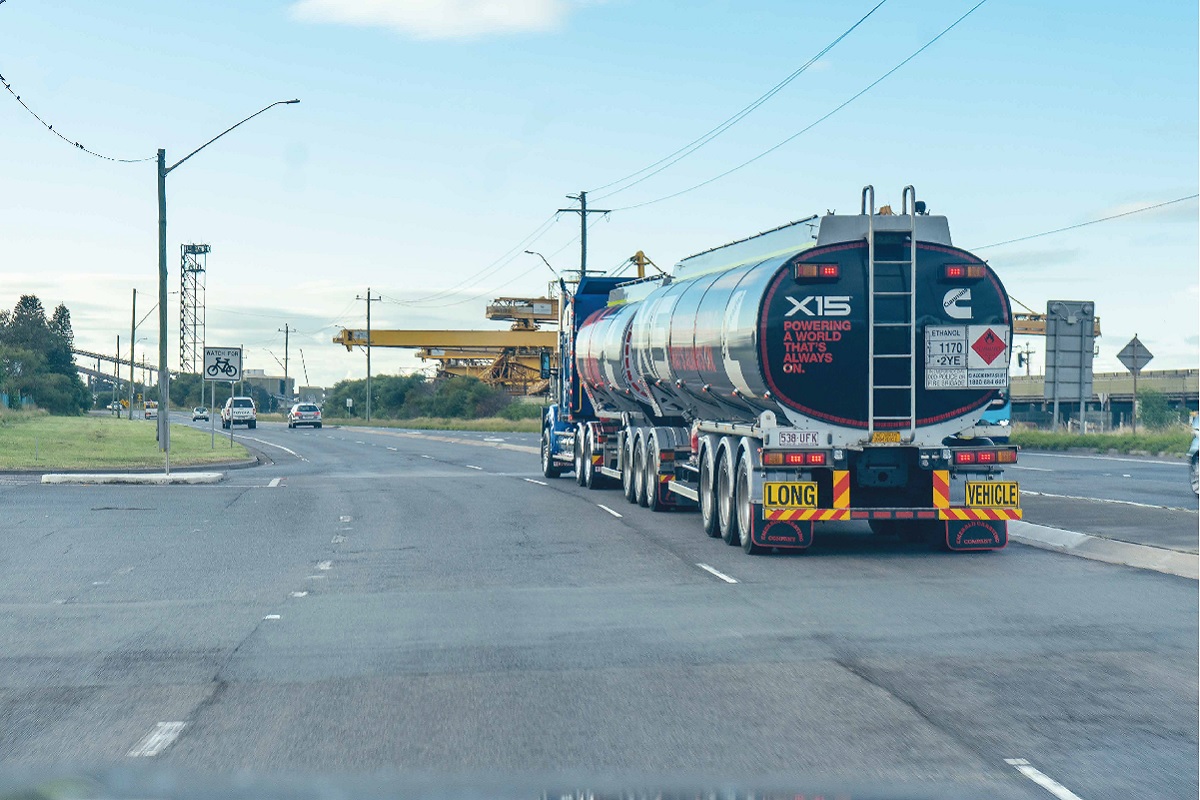 X15 truck on wide road