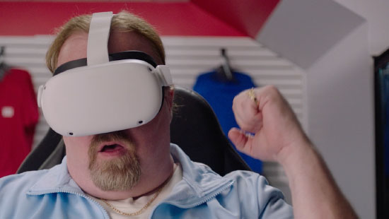 Guy in virtual reality