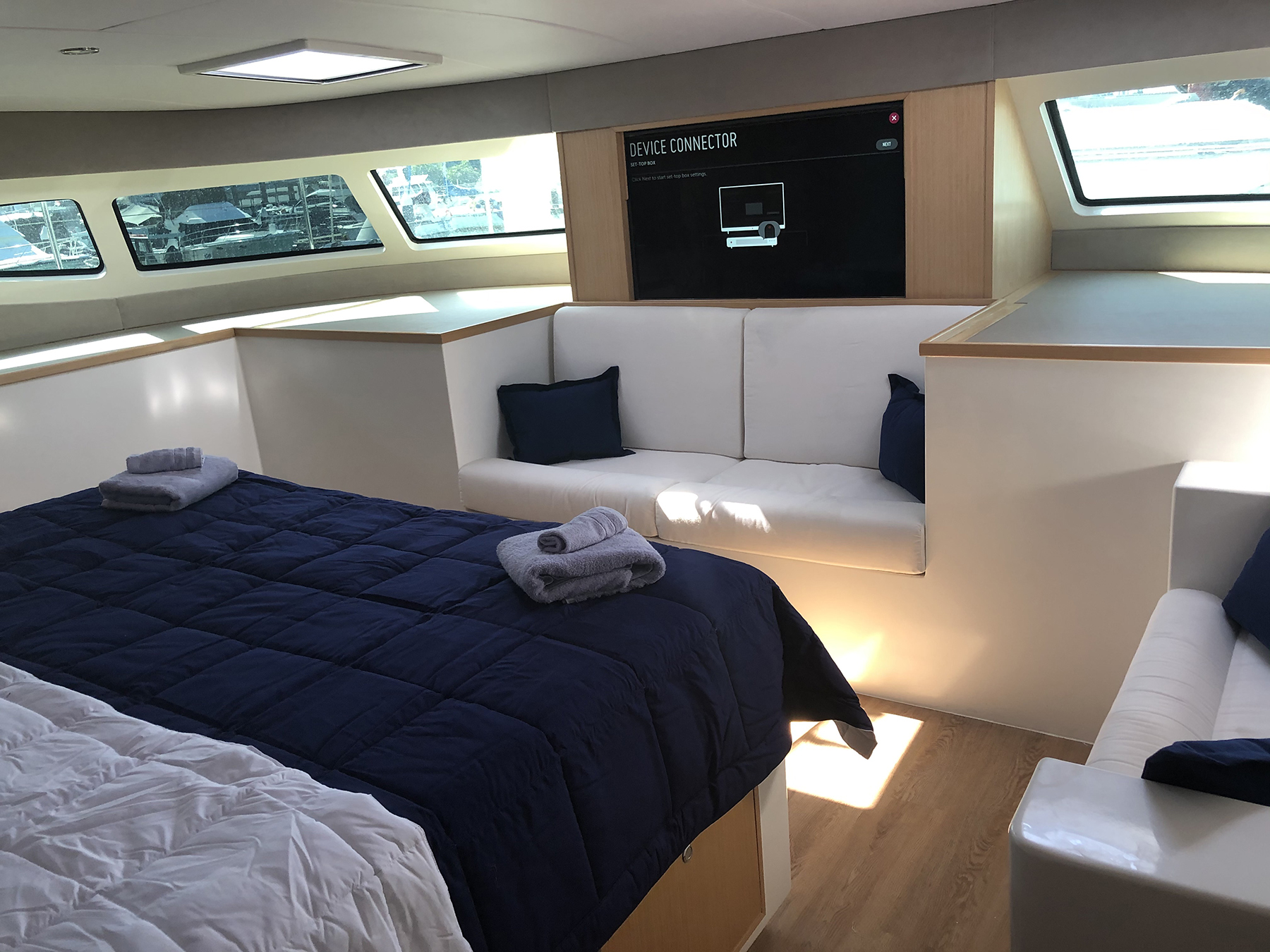 Inside the Powerplay Catamaran