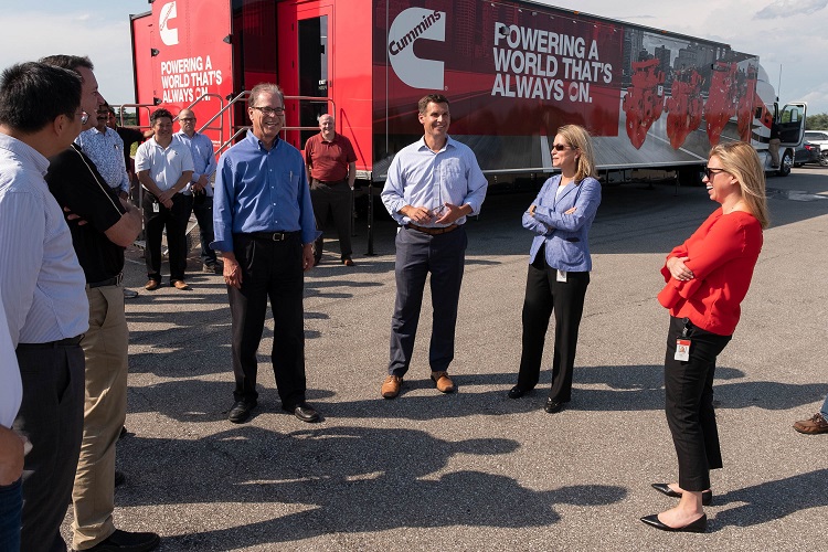 U.S. Sen. Mike Braun meets with Cummins employees.