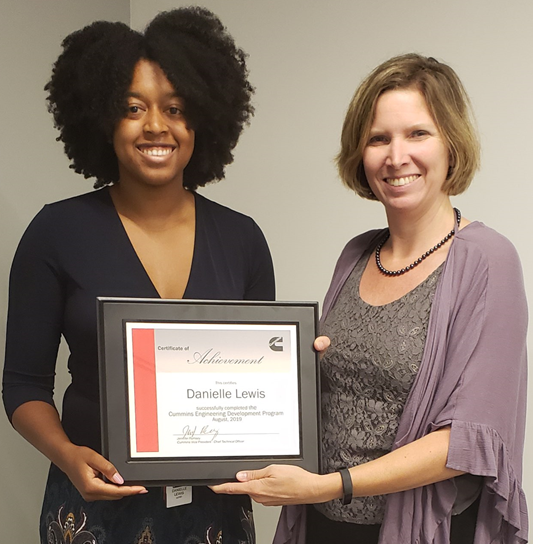 Danielle's engineering development program graduation photo