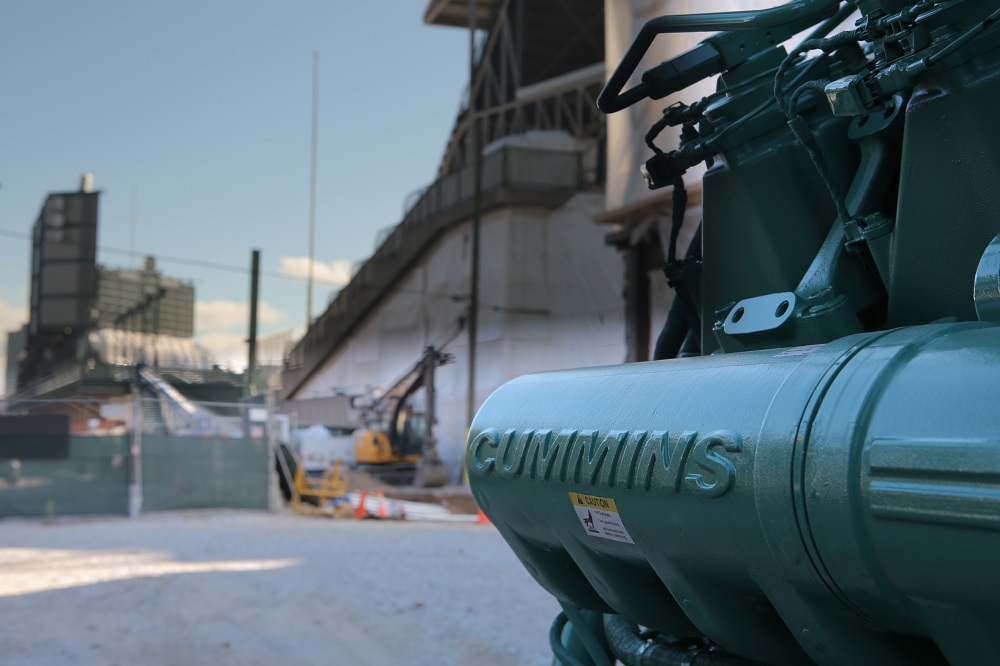 The Cummins generator was part of the first phase of extensive renovations at Wrigley Field.