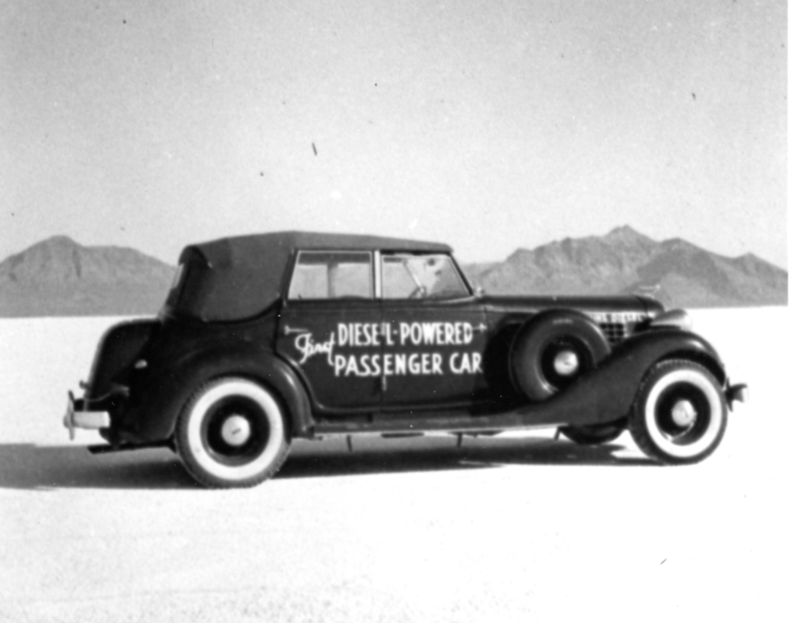 The Cummins-powered Auburn 851 clocked over 100 mph at the Bonneville Salt Flats in 1935.