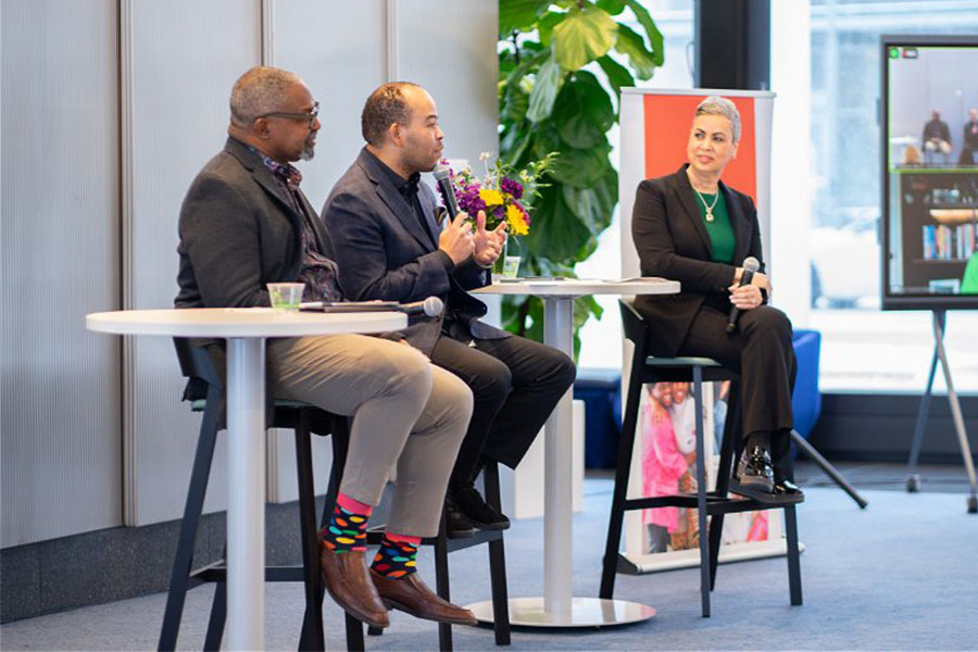 Employees during BHM event