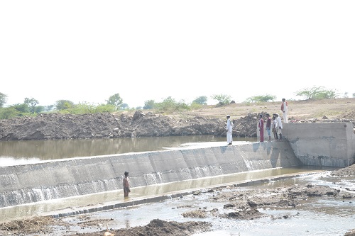 India Dam full of water that's part of Modern Village program