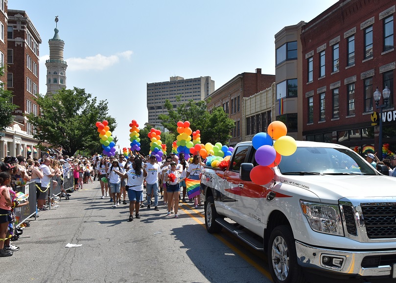 The Cummins contingent at the Indy Pride Parade