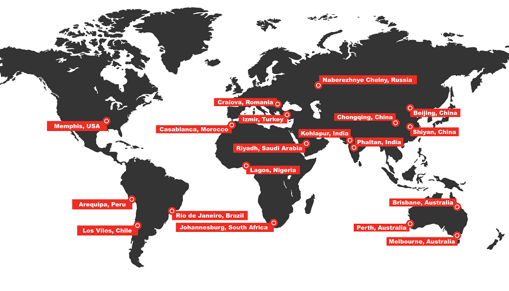 map of Cummins TEC locations