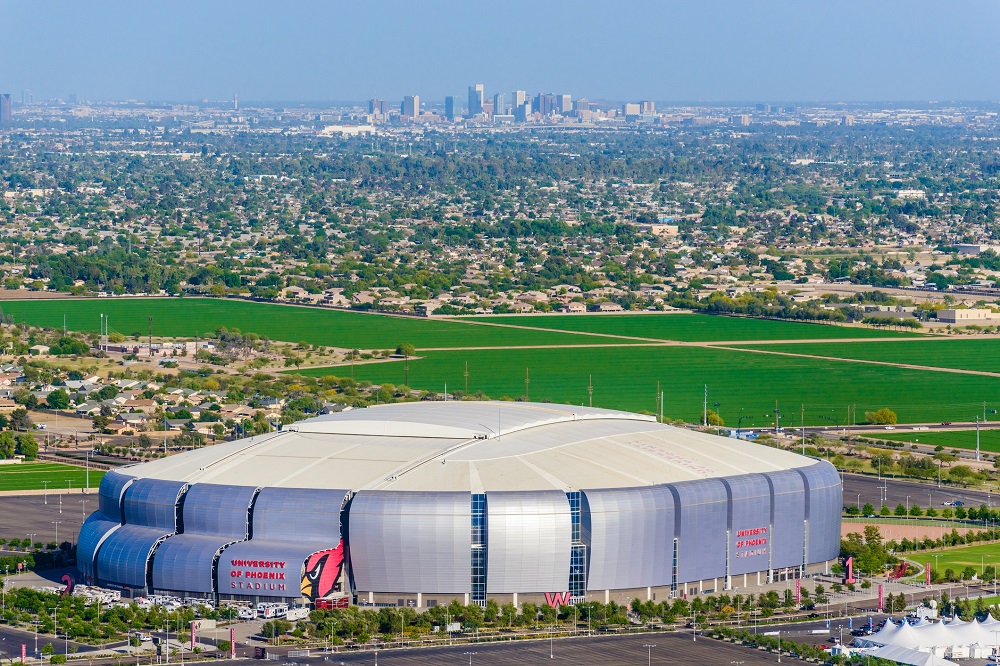 The University of Phoenix Stadium in Phoenix, Arizona (U.S.A.) has hosted just about every major college and professional sports championship since opening in 2006.