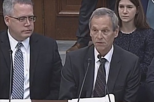 Dr. Wayne Eckerle, Vice President of Global Research and Technology at Cummins, testifies before the U.S. House Energy and Commerce Subcommittee on Environment and Climate Change in Washington, D.C.in 2019.