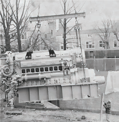 Clark University generator installation