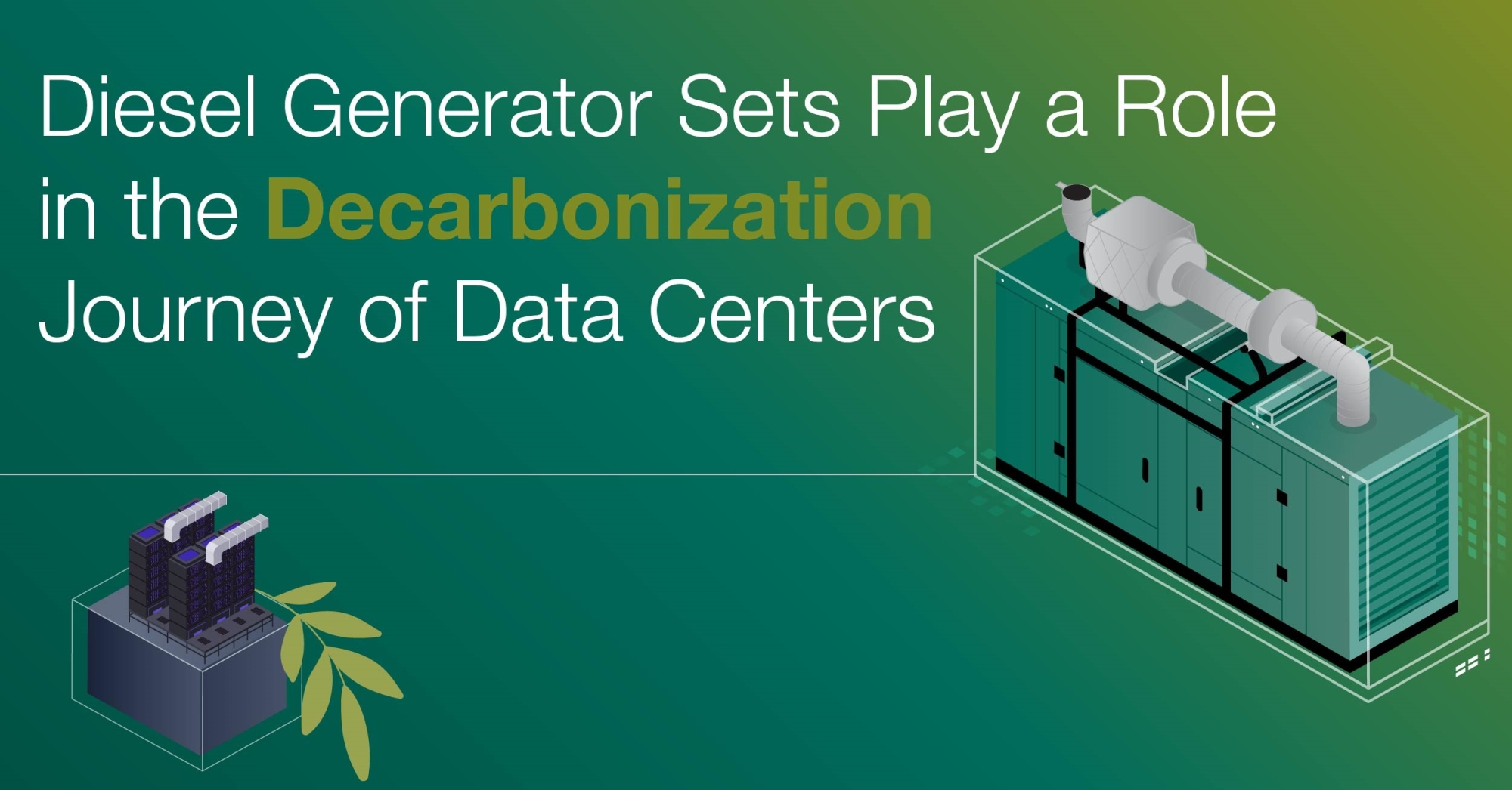 Infographic card for data center decarbonization infographic