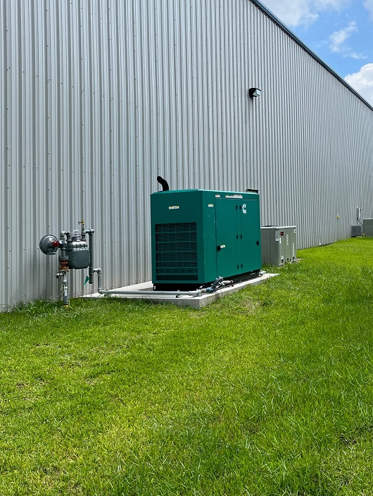 Generator near building