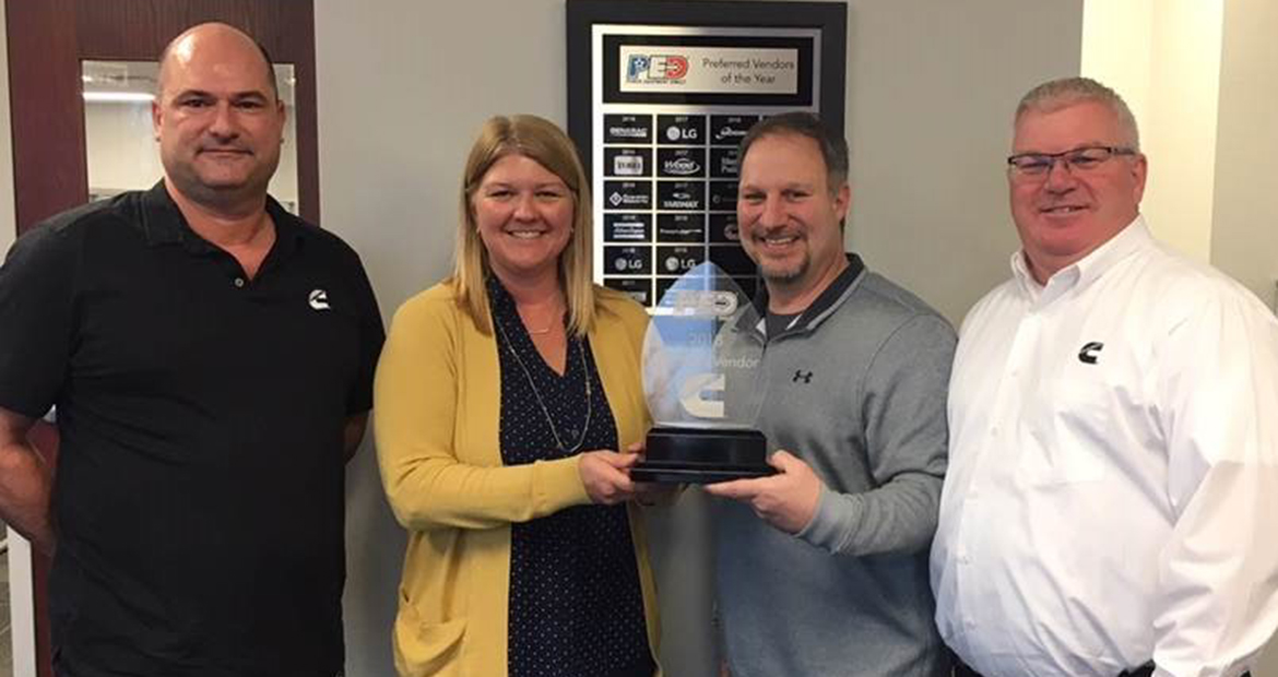 Cummins Sales and Service has been awarded 2018 Vendor of the Year by Power Equipment Direct (PED). 