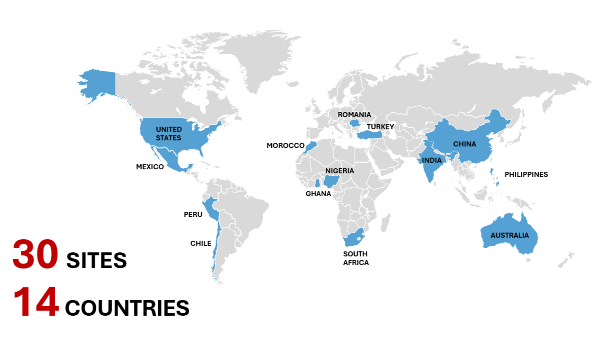 map of cummins tec locations around the world
