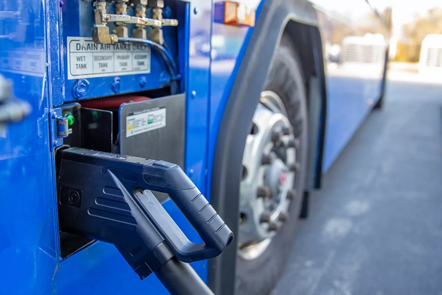 Bus charging up