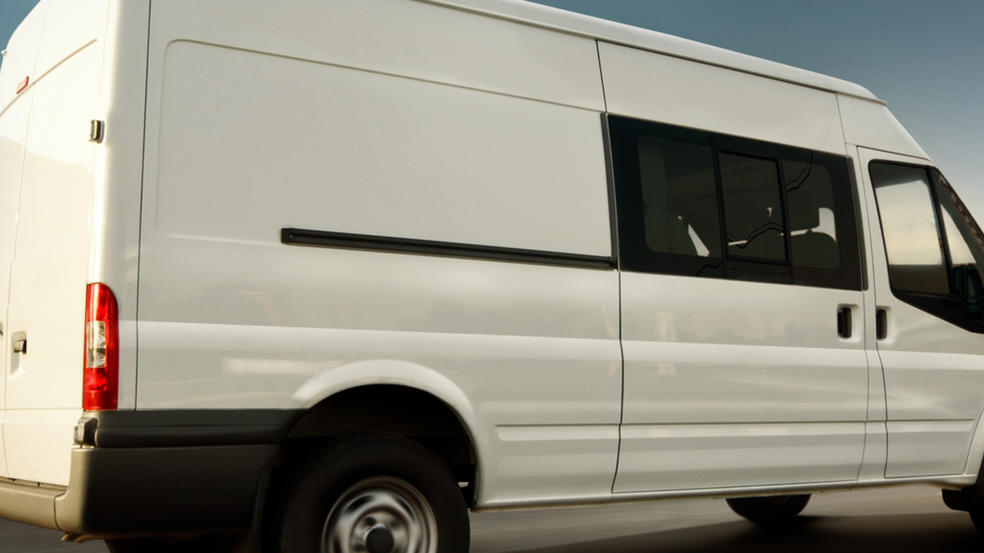 delivery van on the road