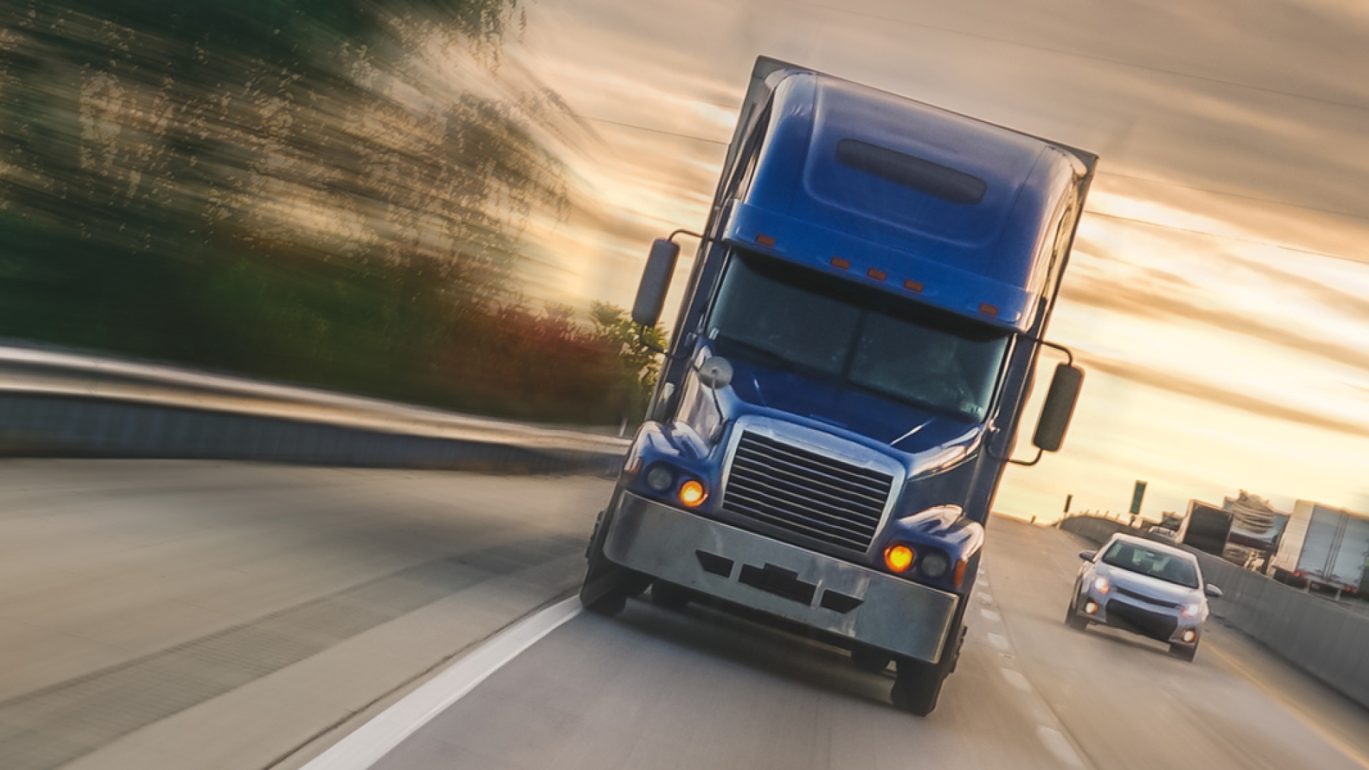 heavy-duty truck on highway