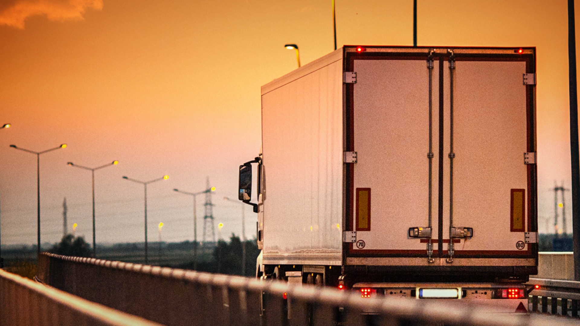 heavy-duty truck driving on a highway