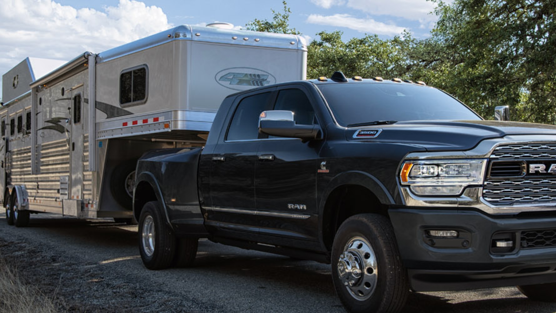 RAM truck pulling RV