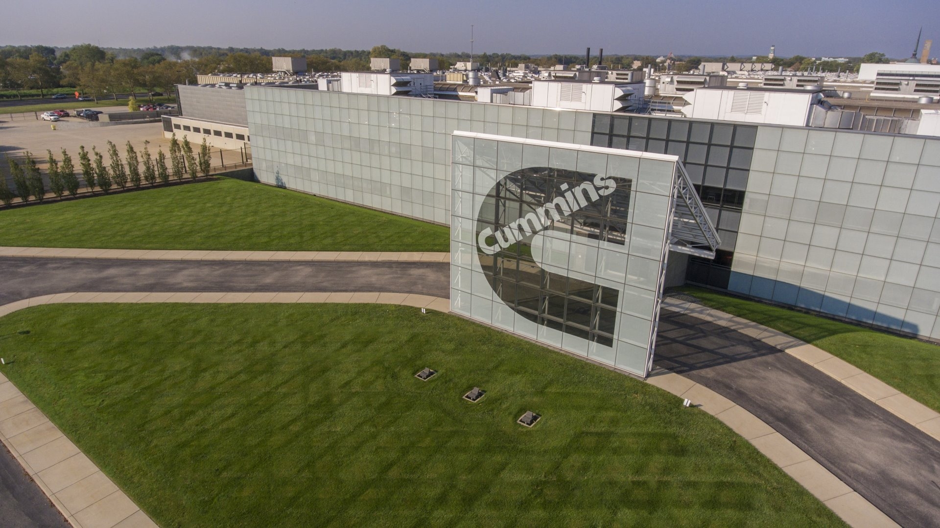 overhead angle of cummins headquarters