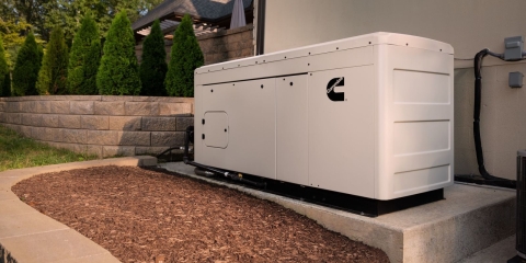 home generator installed on side of house