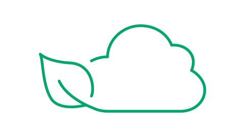 cloud leaf environmental icon 