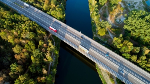 trucking on highway