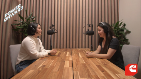 podcast interview in studio
