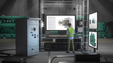 engineer with transfer switch diagram