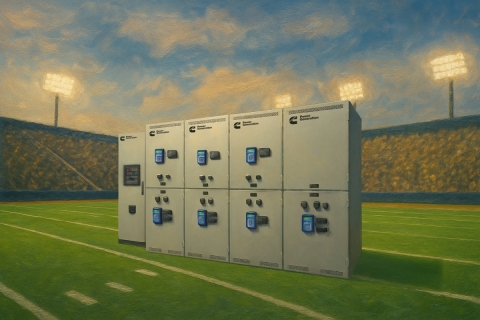 switchgear unit on football field