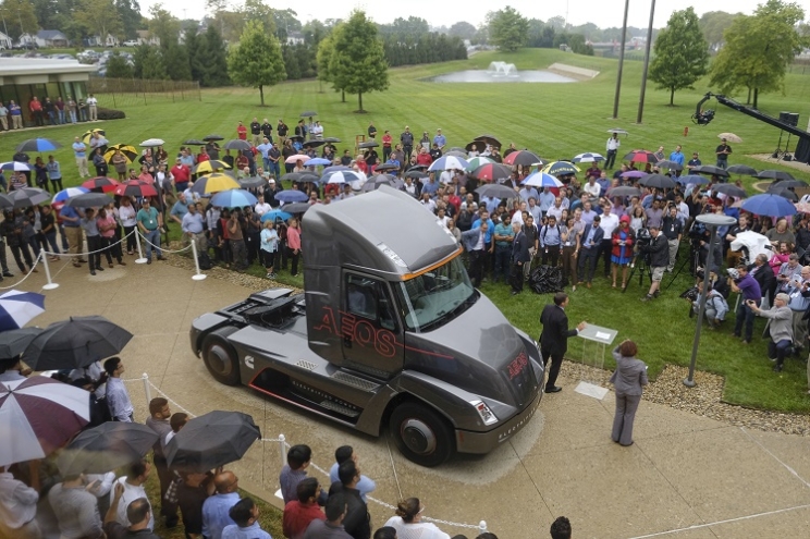 An all-electric, Class 7 concept truck was one of the innovations Cummins unveiled in 2017. The company is using the truck to study electrification.