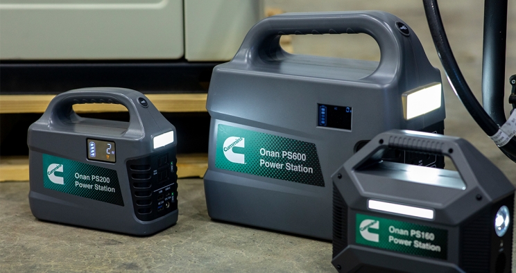 Portable generators on the ground