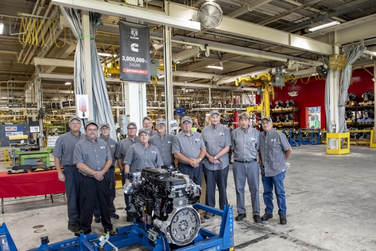 Longtime employees at the Columbus MidRange Engine Plant are honored for their dedicated service to the company and the RAM engine.