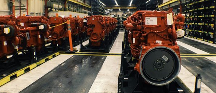 cummins x15 engines on the factory floor
