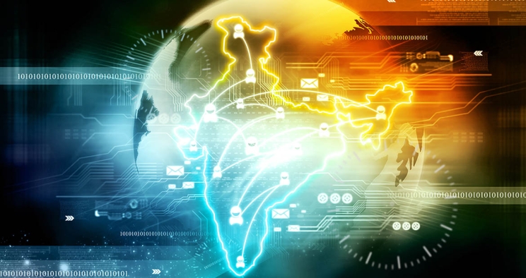 Picture of a India on a globe