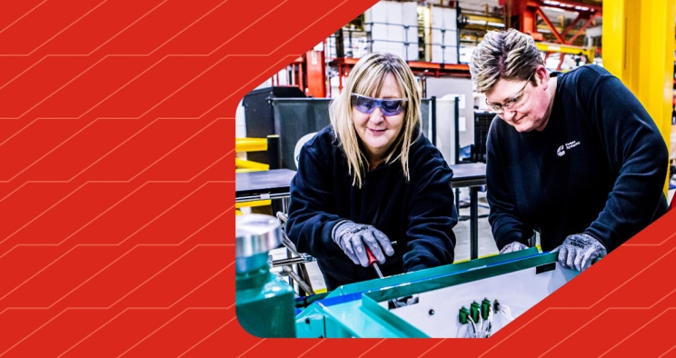 Employees working at Daventry plant