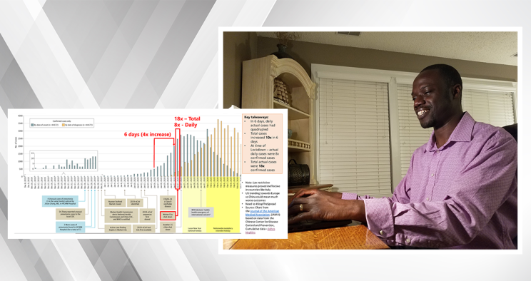 Cummins employee Stephen Aryee's model will help health care officials in his community. 