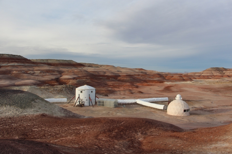 The Purdue University team spent about two weeks in the Mars Society's Desert Research Center, which simulates what life would be like on Mars.