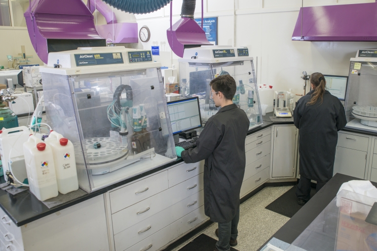 Cummins employees research ways to improve the company's engines at the  Cummins Technical Center in Columbus, Indiana (U.S.A.).