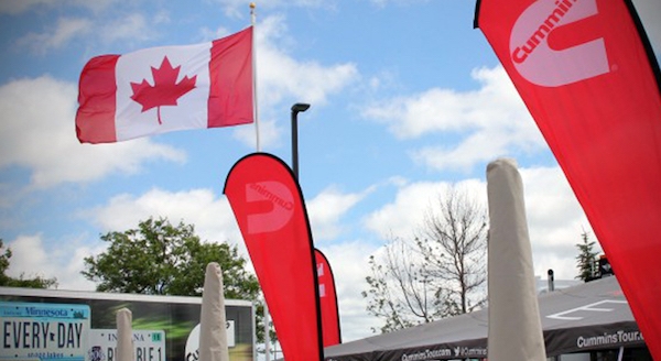 cummins tour flags in canada