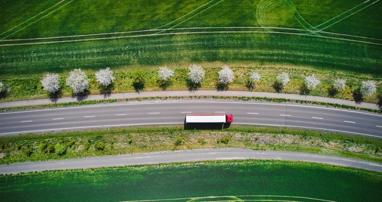 truck on highway