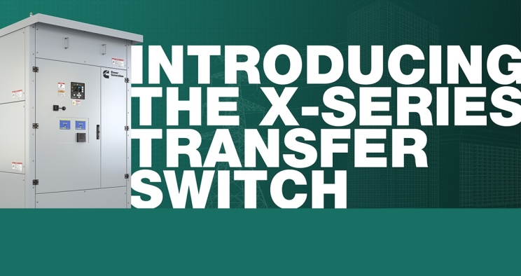 Text reading "Introducing the x-series transfer switch"