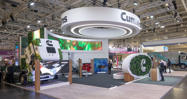 Cummins trade show booth at IAA