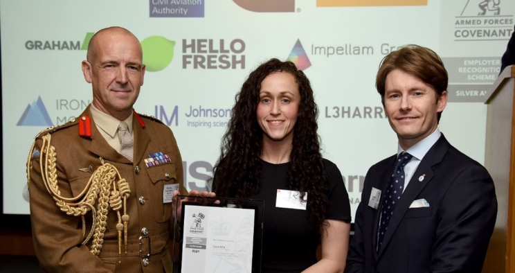 Cummins receives the Silver Award from the Defence Employer Recognition Scheme (ERS)