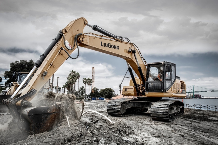 LiuGong excavator on a worksite