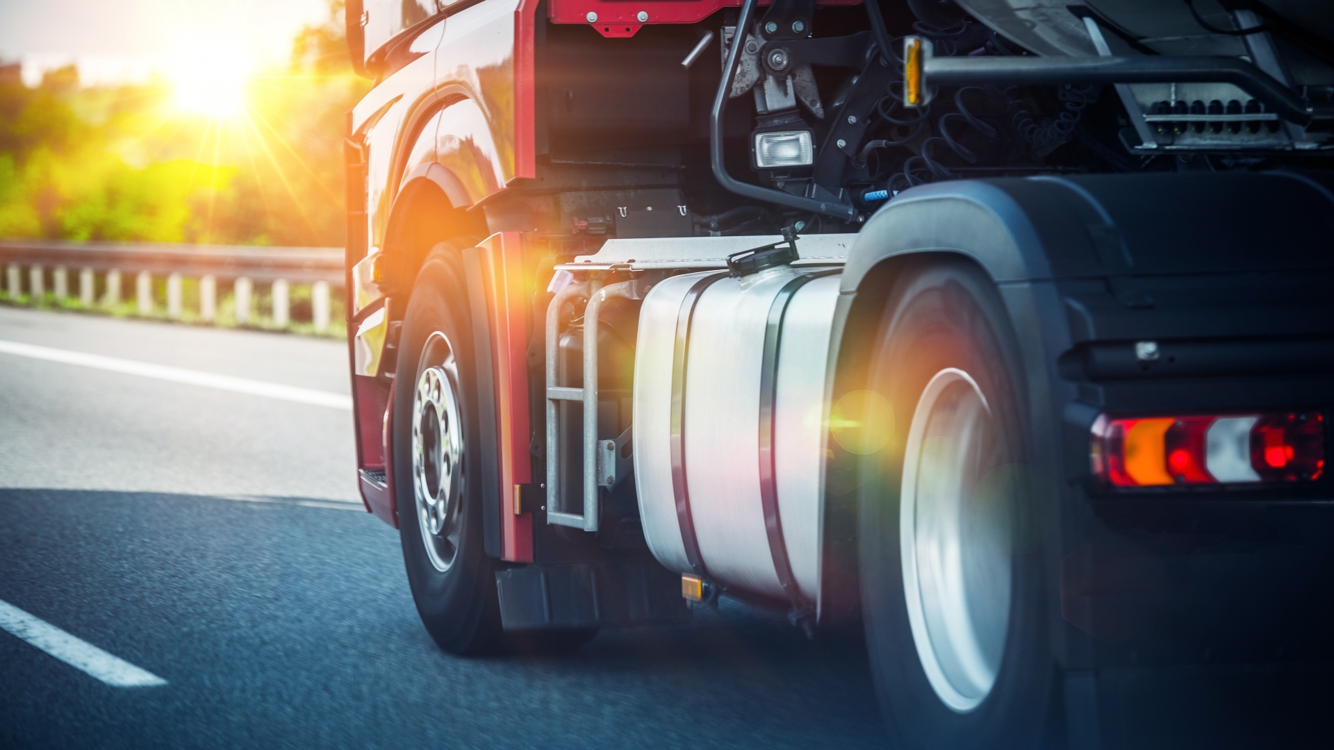 on highway truck