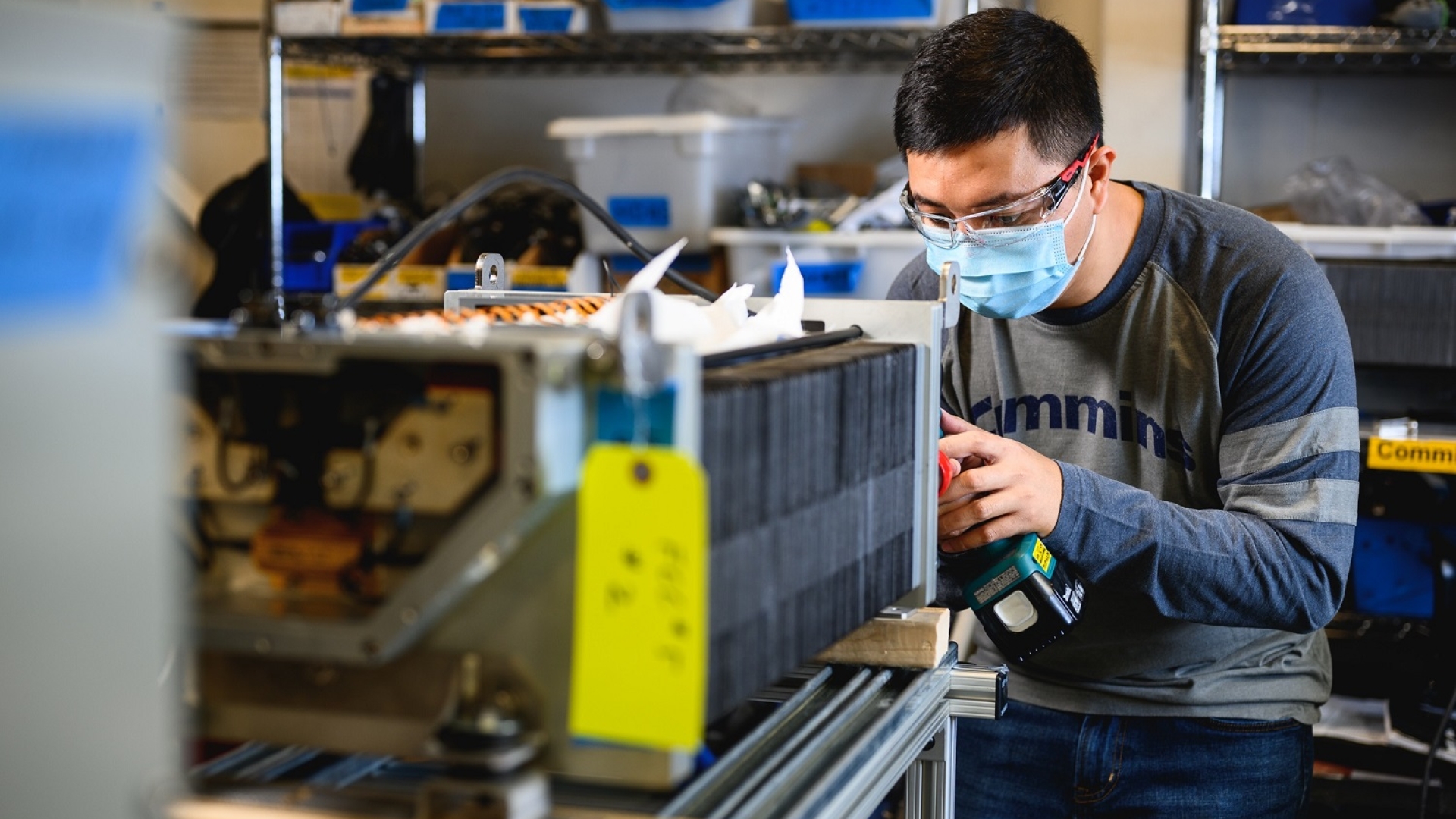 A Cummins employee works at the company’s Fuel Cell & Hydrogen Technology Campus in Mississauga, Ontario (Canada). A Cummins employee works at the company’s Fuel Cell & Hydrogen Technology Campus in Mississauga, Ontario (Canada).